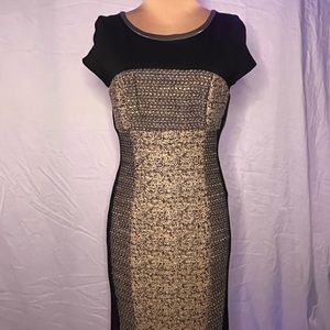 ANTHROPOLOGIE Yoana Baraschi Color-block Tweed Sheath Dress